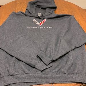 Gildan corvette c8 sweatshirt . Worn once. Too big for my husband